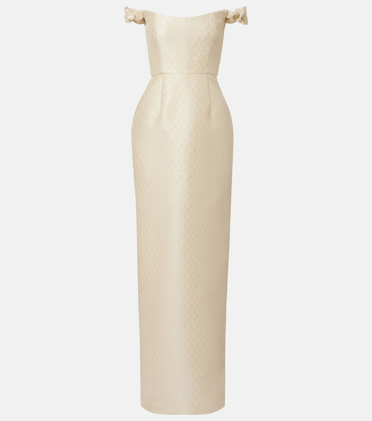 Markarian Bridal Yolanda brocade off-shoulder gown