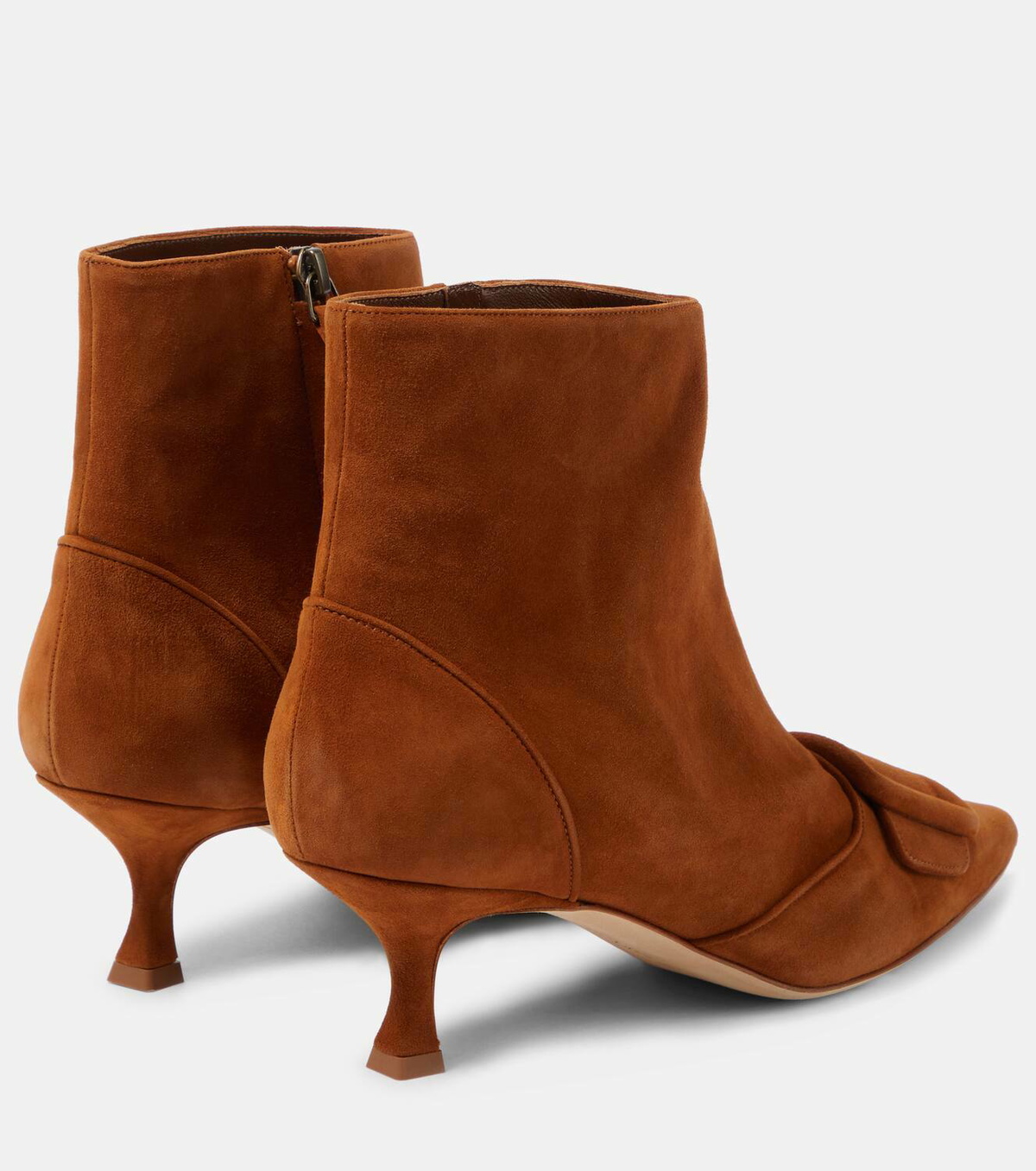 上品★MANOLO BLAHNIK Baylow embellished suede ankle boots Baylow embellished suede ankle boots in black - Manolo