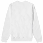 Sporty & Rich Diana Crew Sweat in White/Purple