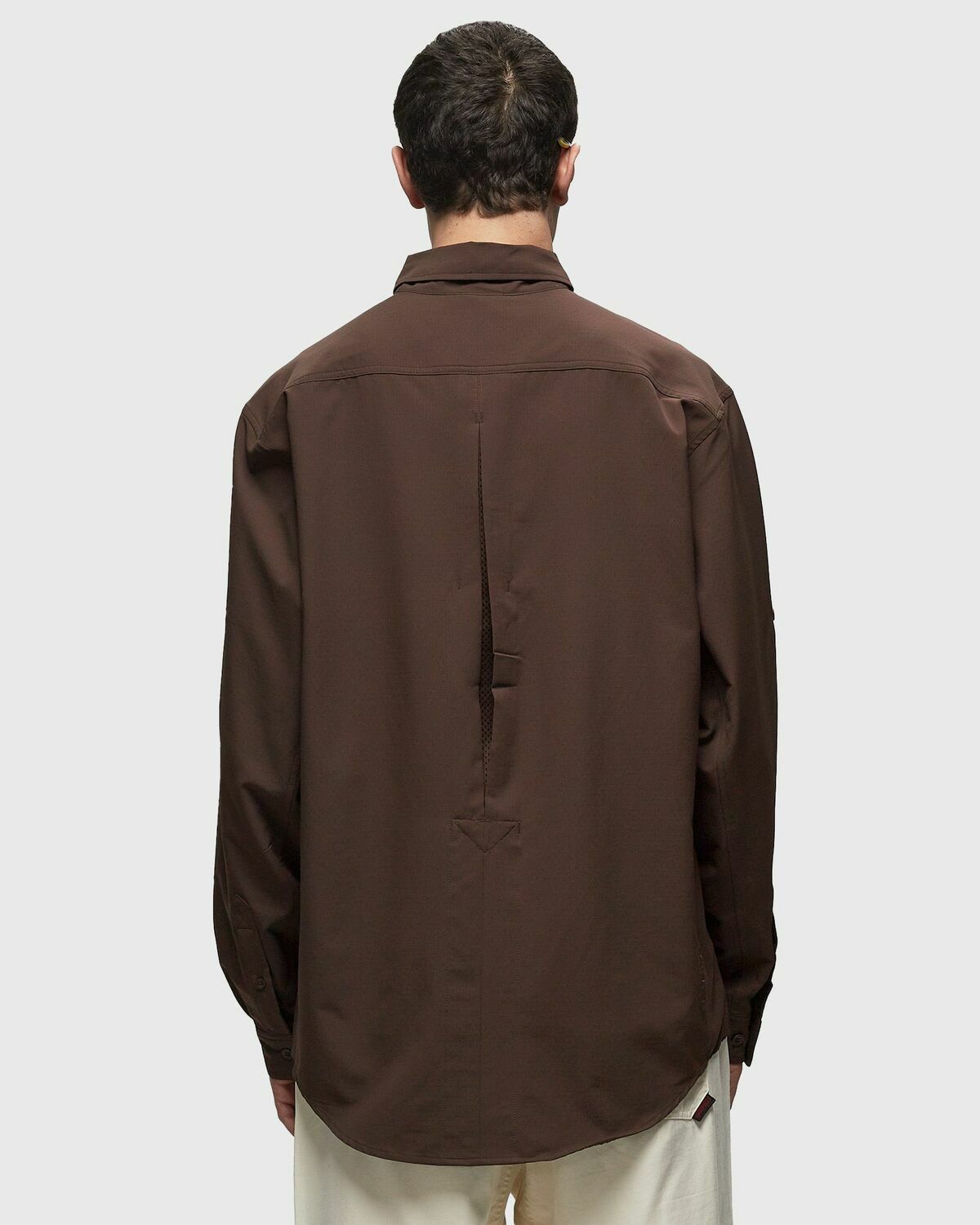 Nike Acg Dri Fit Uv Devastation Trail Top Brown Longsleeves Nike
