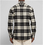Dunhill - Checked Brushed Wool-Blend Flannel Shirt - Men - Black