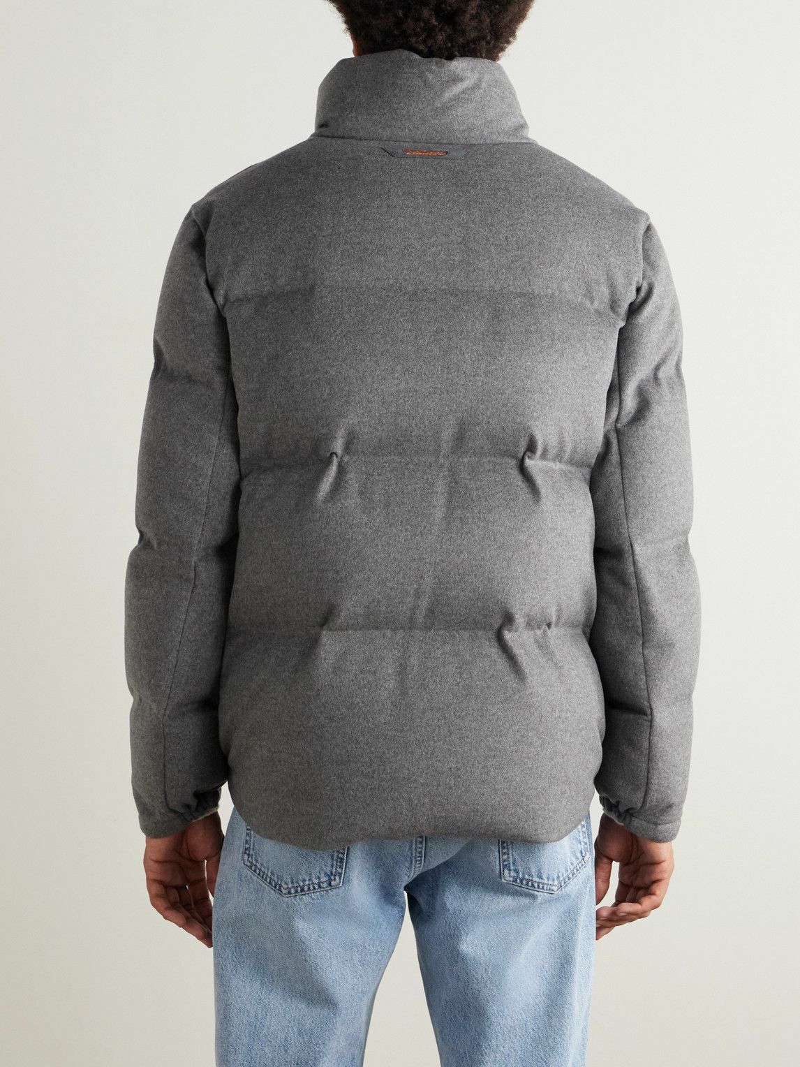 SEASE - Tribeca Quilted Wish® Virgin Wool and Cashmere-Blend Down Jacket - Gray