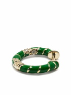 Yvonne Léon 9K Yellow Gold Mini Torsade Diamond Hoop Earrings