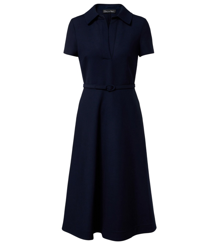 Photo: Oscar de la Renta Belted wool-blend midi dress