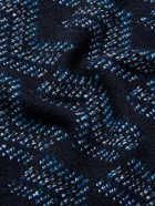 Missoni - Stretch Cotton-Blend Jacquard Sweater - Blue