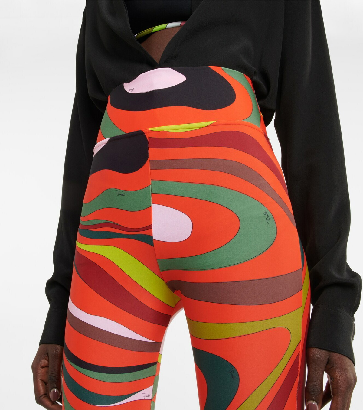 Pucci - Ruffled printed jersey pants Emilio Pucci