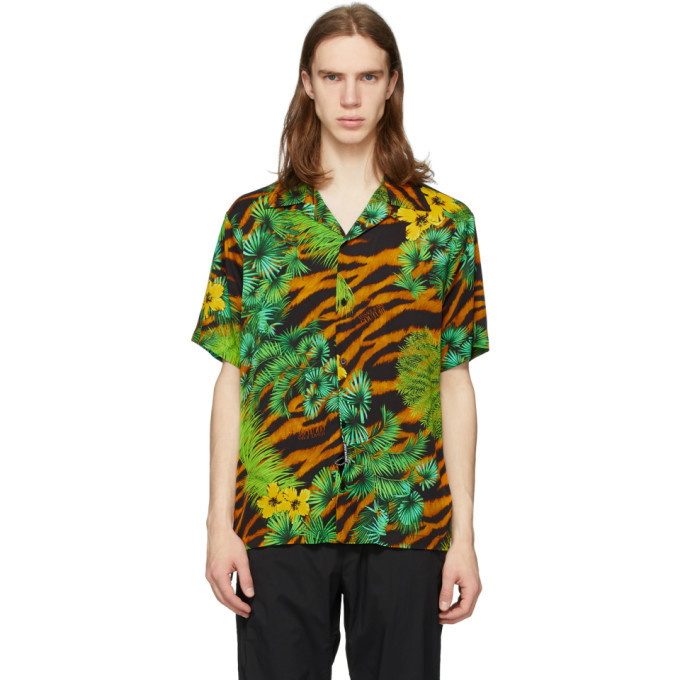 Photo: Versace Jeans Couture Multicolor Tiger and Palm Short Sleeve Shirt
