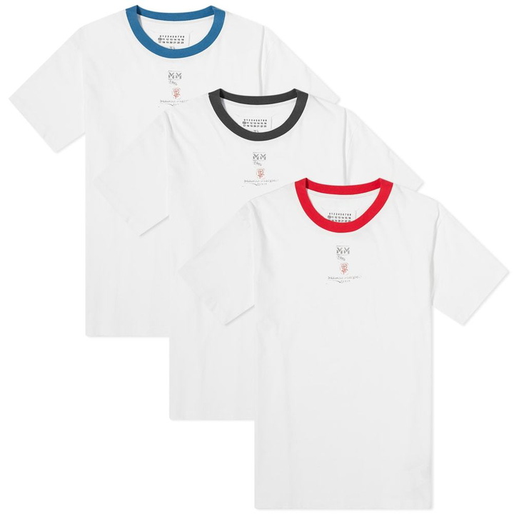 Photo: Maison Margiela Postage Stamp Tee - 3 Pack