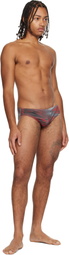 Jean Paul Gaultier Red 'The Blurry Roses' Swim Briefs