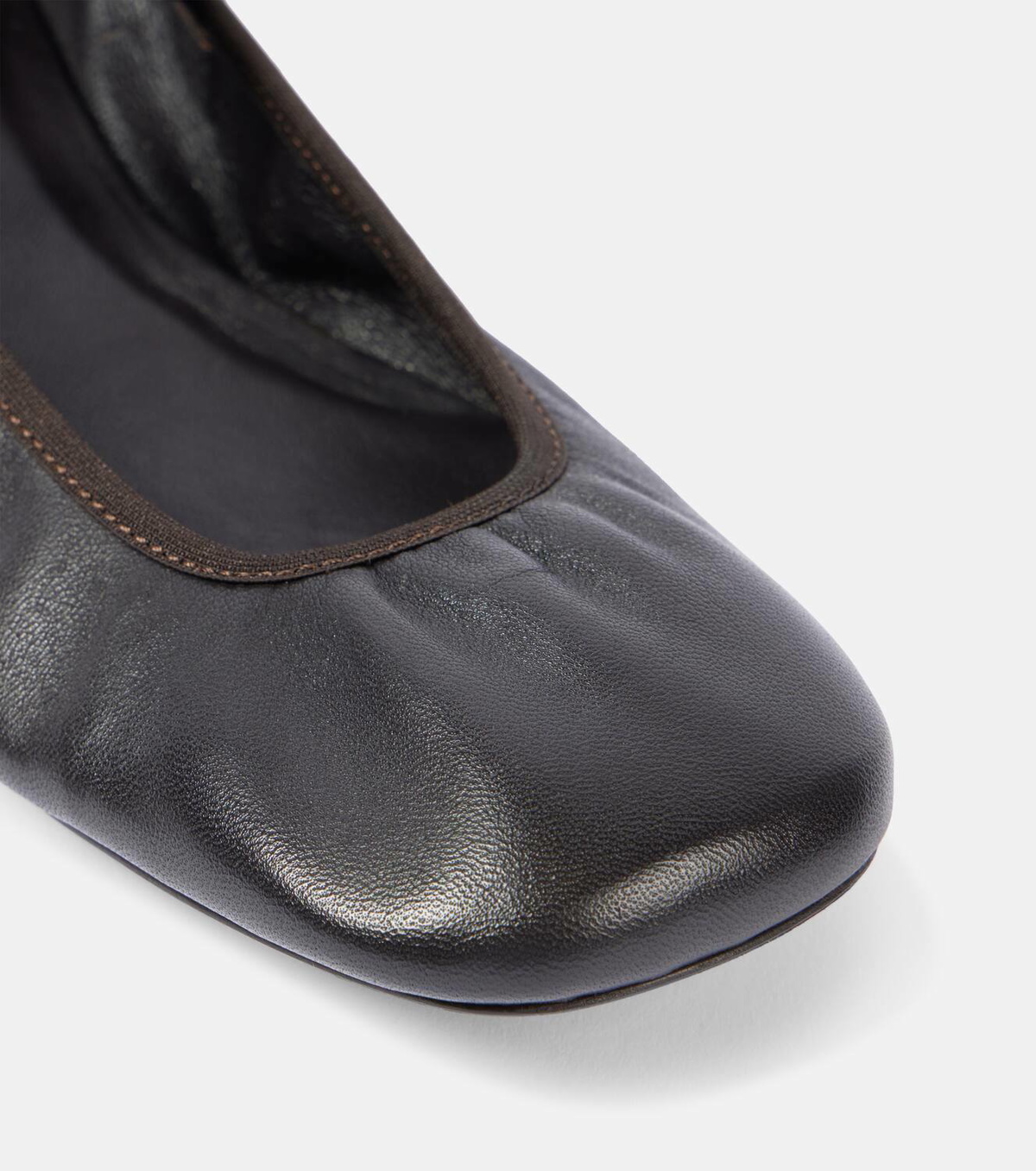 Lemaire Square Flat leather Mary Jane flats