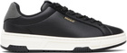 Hugo Black Faux-Leather Trainer Sneakers