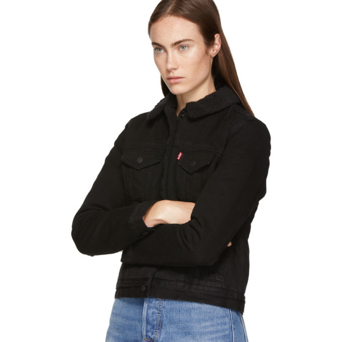 Original sherpa trucker jacket clearance black