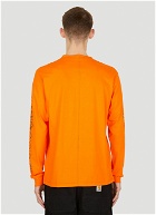 Upcycled Dome Long Sleeve T-Shirt in Orange