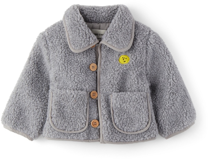 Photo: Bobo Choses Baby Grey Face Embroidery Jacket