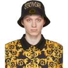 Versace Jeans Couture Black and Gold Logo Bucket Hat