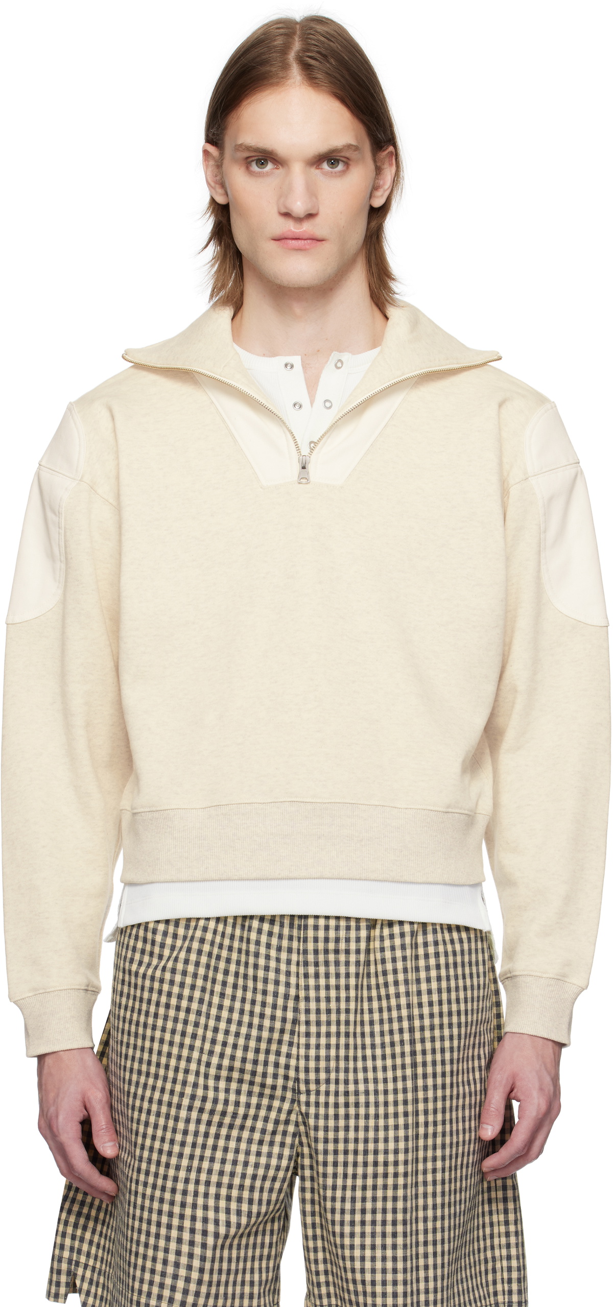 Karmuel Young Gray Strong Arm Padded Zip Sweatshirt