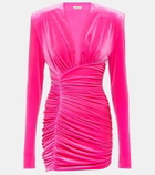 Alexandre Vauthier Ruched velvet minidress