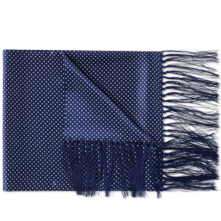 Photo: Fred Perry Polka Dot Silk Scarf Blue