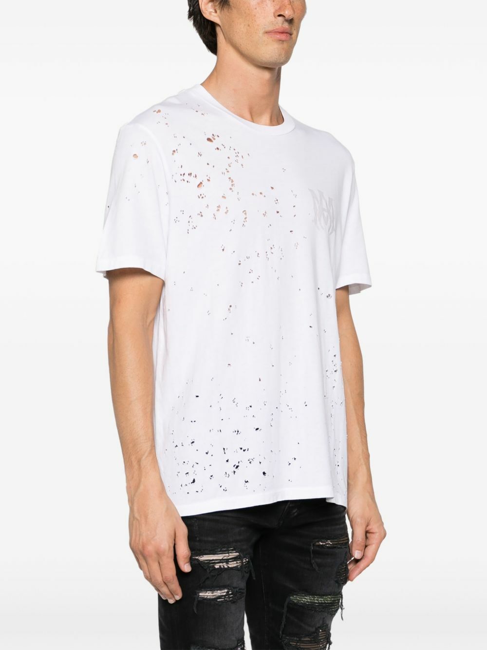 【AMIRI】 ホワイトボーンズ スタックド コットンTシャツ AMIRI Kids Off-White Bones Stacked T-shirt Amiri