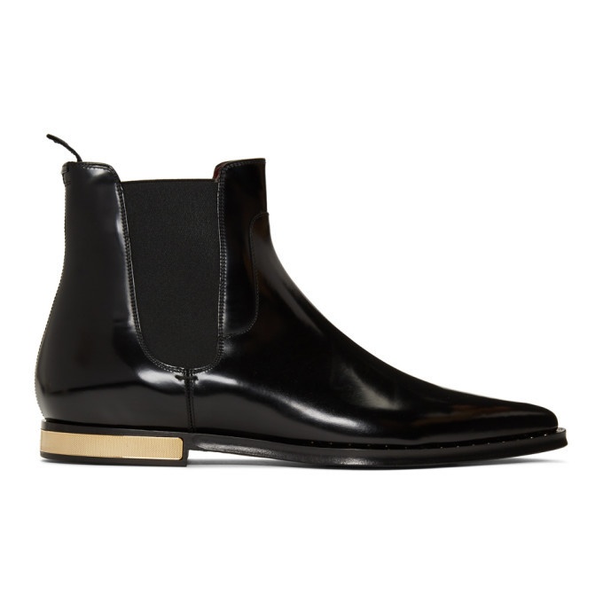 Photo: Dolce and Gabbana Black Hardware Heel Boot