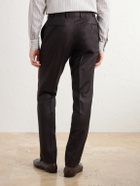 Canali - Slim-Fit Tapered Wool-Flannel Suit Trousers - Brown