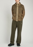 Ten C Skye Checked Hooded Shell Jacket Brown