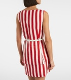 Posse Pamela belted striped linen vest