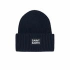 MC2 Saint Barth Boy Blue Ribbed Beanie With Saint Barth Label