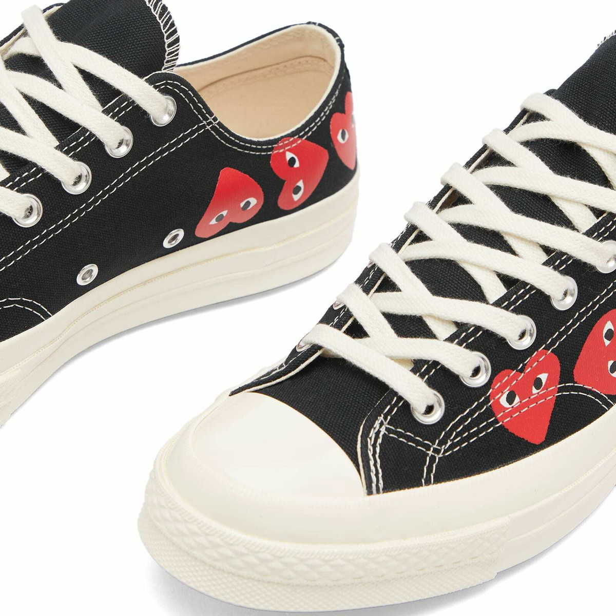 Comme des Garçons Play Men's x Converse Multi Heart Low Sneaker in Black