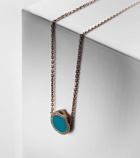 Repossi Antifer 18kt rose gold pendant necklace with turquoise and diamonds