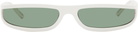 Rick Owens White Temple Fog Sunglasses