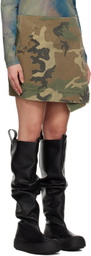 Song for the Mute Green Camouflage Miniskirt