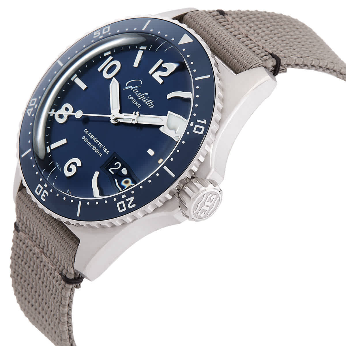 Glashutte Original SeaQ Panorama Date Automatic Blue Dial Mens Watch 1-36-13-02-81-34