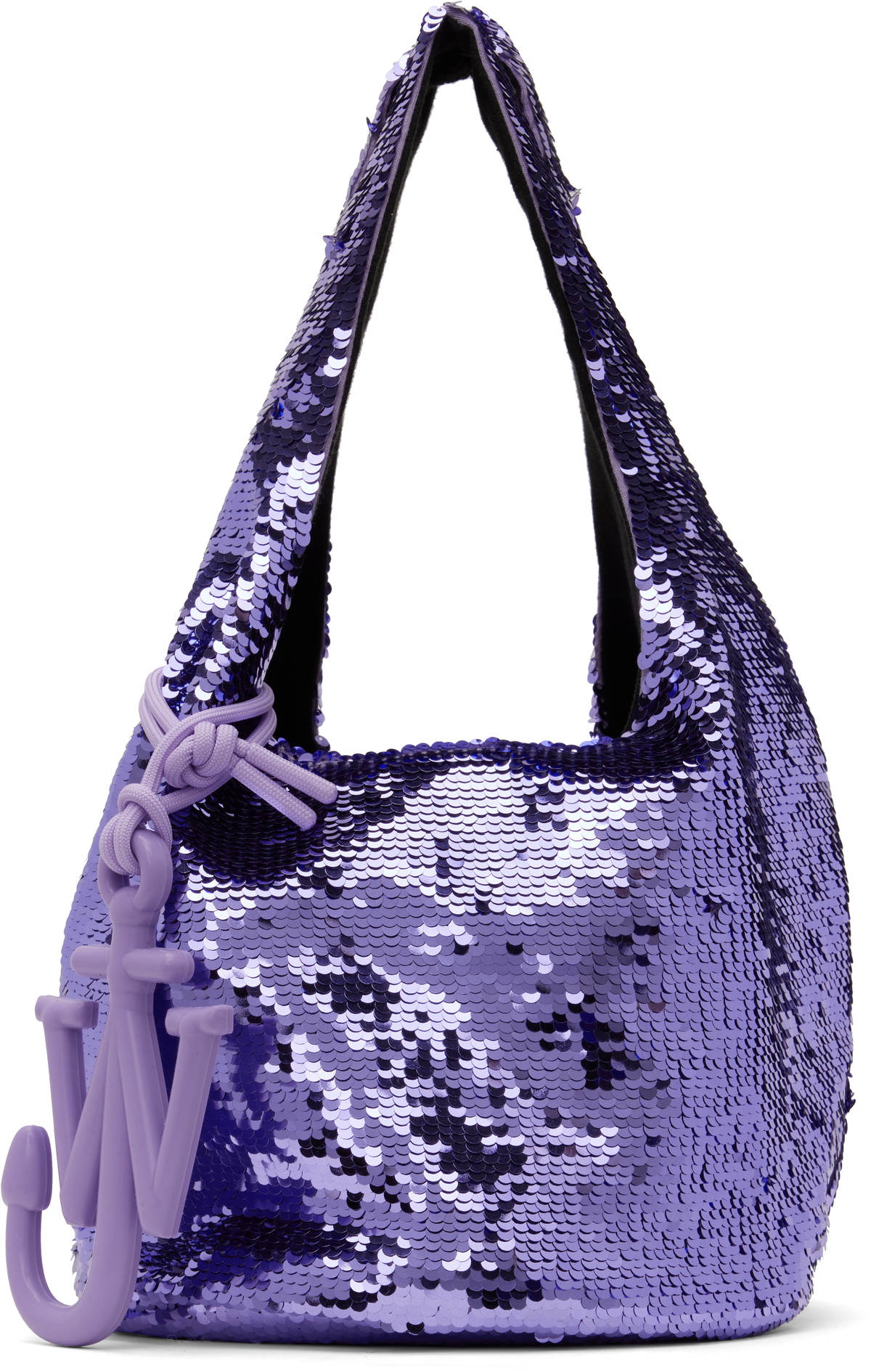 Purple Mini Sequin Shopper Bag by JW Anderson on Sale