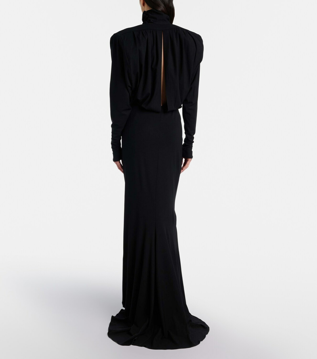 Mugler Draped jersey gown