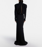 Mugler Draped jersey gown