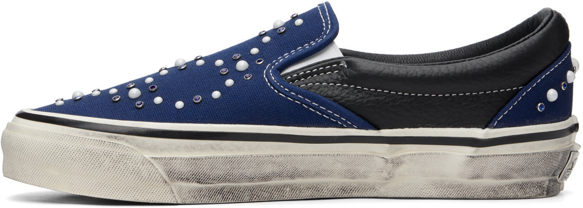 Vans Navy Premium Classic Slip-On Sneakers