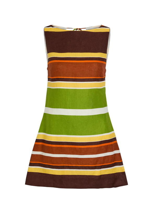 Photo: Faithfull The Brand Jacie Striped Linen Mini Dress Stripe