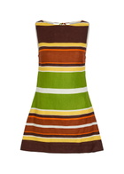 Faithfull The Brand Jacie Striped Linen Mini Dress Stripe