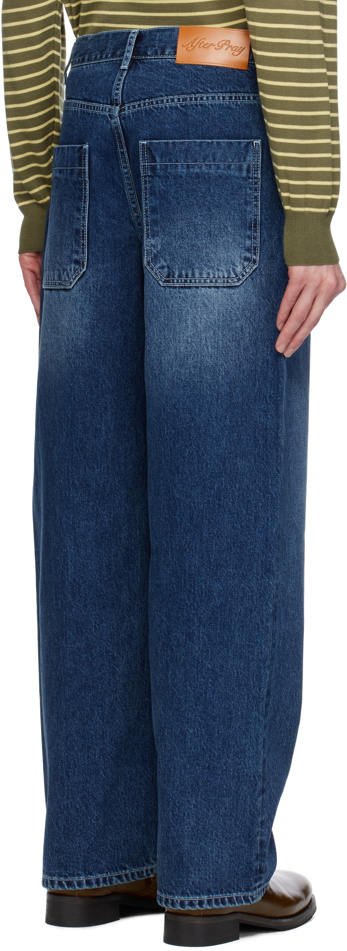 AFTER PRAY Navy Relaxed Essential Jeans