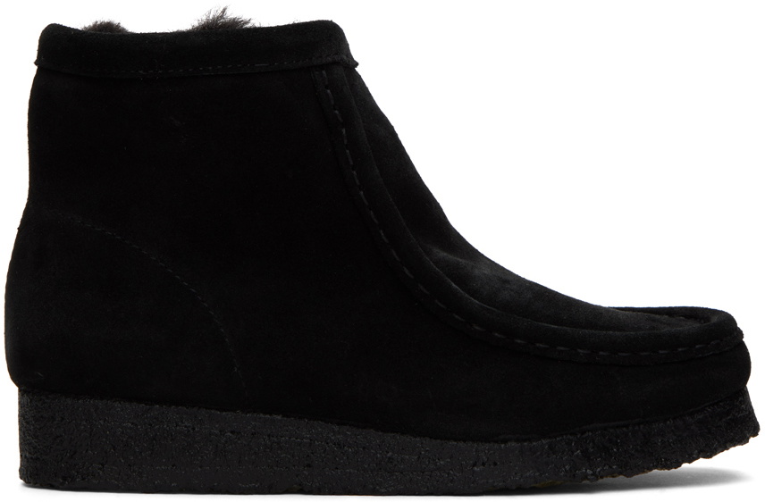 Clarks Originals Black Wallabee Hi Boots Clarks Originals