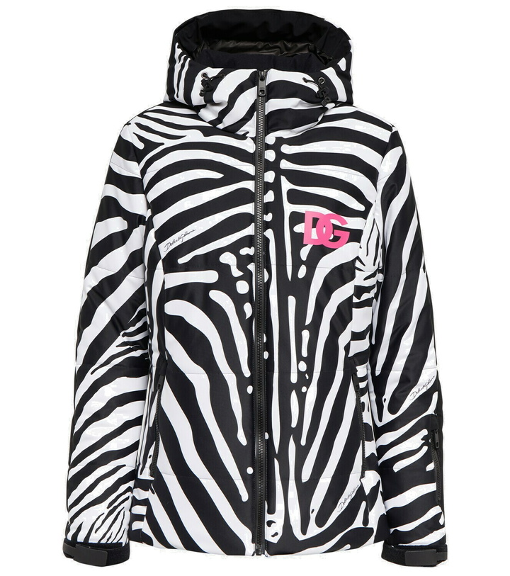 Photo: Dolce&Gabbana - Zebra-print ski jacket