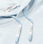 Givenchy - Logo-Print Loopback Cotton-Jersey Hoodie - Blue