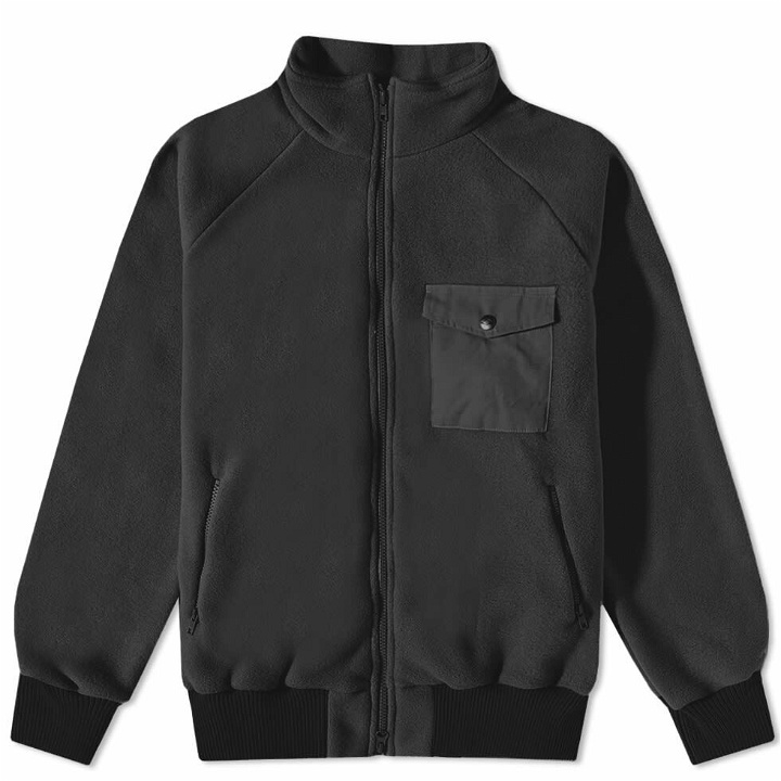 Photo: Battenwear Men's Warm Up Fleece Jacket in Black