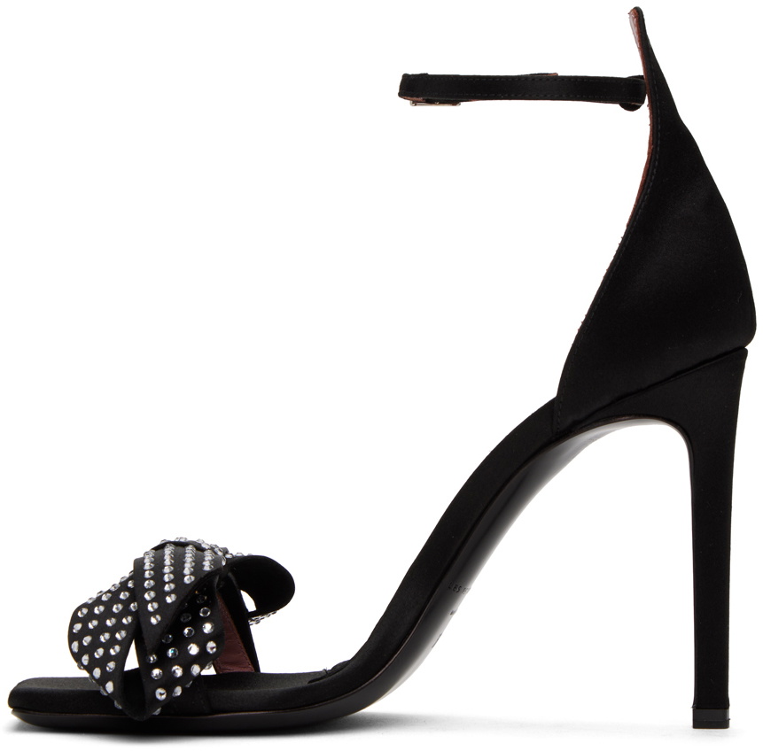 Les Petits Joueurs Black Norma 100 Heeled Sandals