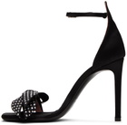 Les Petits Joueurs Black Norma 100 Heeled Sandals
