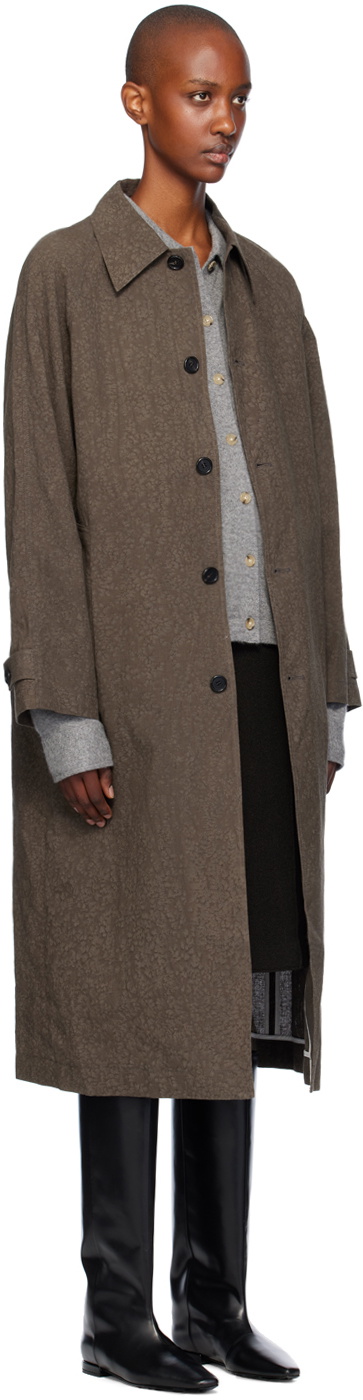UMBER POSTPAST Brown Salt Dyed Cotton Long Coat