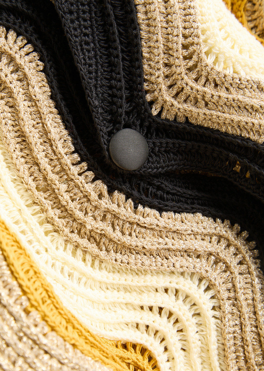 Forte_forte Crotchet Cotton-blend Cardigan Beige