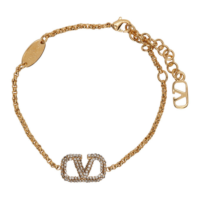 Valentino Gold Valentino Garavani VLogo Chain Bracelet Valentino Garavani