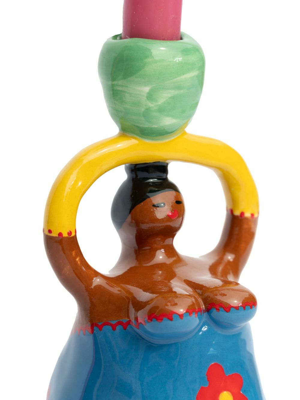 LAETITIA ROUGET Blue Nina Earthenware Candle Holder